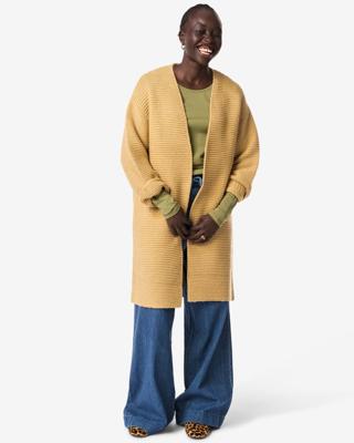 HEMA Damesvest Feline fijngebreid zand (zand)