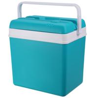 Koelbox - 24 L - kunststof - turquoise - 24 x 34 x 32 cm