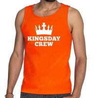 Oranje Kingsday crew tanktop / mouwloos shirt voor heren
