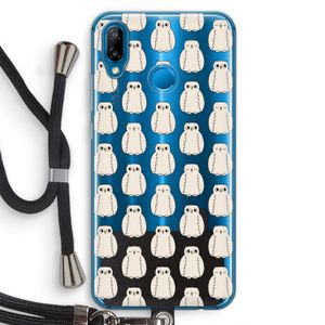 Uilen: Huawei P20 Lite Transparant Hoesje met koord