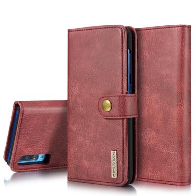 Dg. MING Crazy Horse textuur Flip afneembare magnetische lederen draagtas met houder & kaartsleuven & portemonnee voor Galaxy A70 (rood)