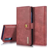 Dg. MING Crazy Horse textuur Flip afneembare magnetische lederen draagtas met houder & kaartsleuven & portemonnee voor Galaxy A70 (rood)