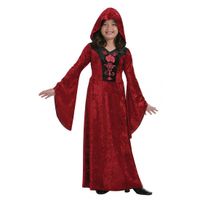 Rode meisjes vampieren jurk halloween kostuum verkleed kleding