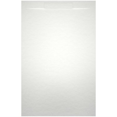 Riho Isola Douchevloer 120x90x3cm Kunstmarmer Leisteen structuur mat wit D007015105