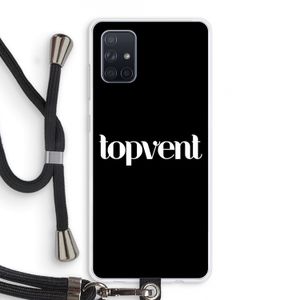 Topvent Zwart: Samsung Galaxy A71 Transparant Hoesje met koord