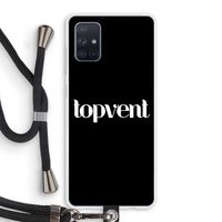 Topvent Zwart: Samsung Galaxy A71 Transparant Hoesje met koord