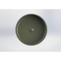 Arcqua Case waskom - 40x40cm - Rond - Cast marble Mat groen WAS393232