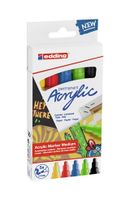 Edding 5300 acrylic marker fine permanente marker Zwart, Blauw, Groen, Rood, Geel 5 stuk(s) - thumbnail