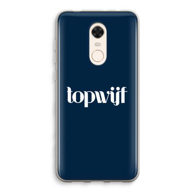 Topwijf Navy: Xiaomi Redmi 5 Transparant Hoesje