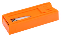 Bahco Reservemessen voor uitschuifmes | trapezevormig | haak - 5-delig - dispenser - KBGH-5P-DISPEN