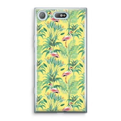 Flamingo party: Sony Xperia XZ1 Compact Transparant Hoesje