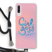 Girl boss: Samsung Galaxy A70 Transparant Hoesje met koord