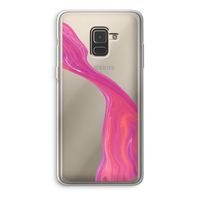 Paarse stroom: Samsung Galaxy A8 (2018) Transparant Hoesje