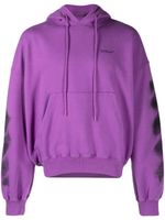 Off-White hoodie imprimé à lien de resserrage - Violet