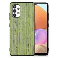 Samsung Galaxy A32 4G | A32 5G Enterprise Editie Houten Print Telefoonhoesje Green Wood