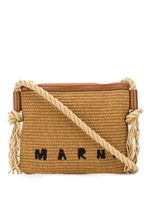 Marni sac porté épaule Marcel Summer en raphia - Marron