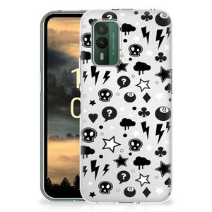 Silicone Back Case Nokia XR21 Silver Punk