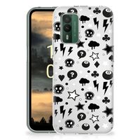 Silicone Back Case Nokia XR21 Silver Punk - thumbnail