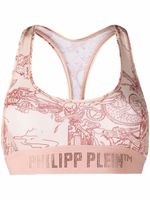 Philipp Plein soutien-gorge imprimé à bande logo - Orange - thumbnail