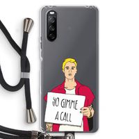 Gimme a call: Sony Sony Xperia 10 III Transparant Hoesje met koord