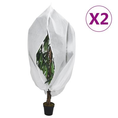 VidaXL Plantenhoezen met ritssluiting 2 st 70 g/m² 1,55x1,55 m