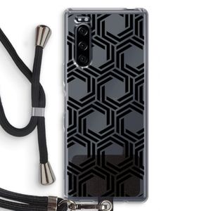 Geometrisch patroon: Sony Xperia 5 Transparant Hoesje met koord