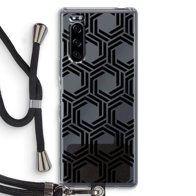 Geometrisch patroon: Sony Xperia 5 Transparant Hoesje met koord