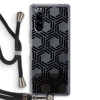Geometrisch patroon: Sony Xperia 5 Transparant Hoesje met koord