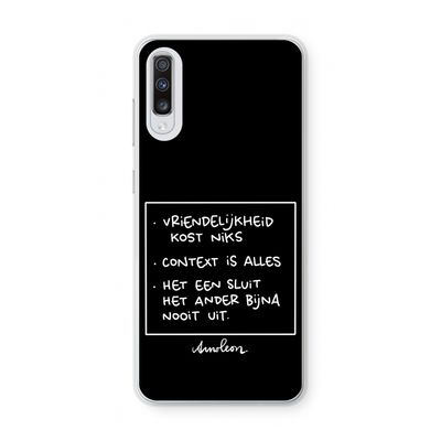 Mijn Motto's: Samsung Galaxy A70 Transparant Hoesje
