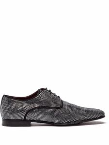 Dolce & Gabbana derbies en cuir à ornements en cristal - Noir