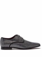 Dolce & Gabbana derbies en cuir à ornements en cristal - Noir