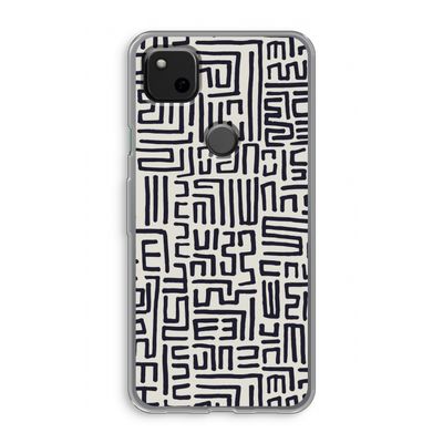 Moroccan Print: Google Pixel 4a Transparant Hoesje