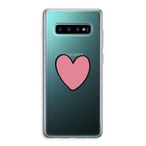 Hartje: Samsung Galaxy S10 Plus Transparant Hoesje