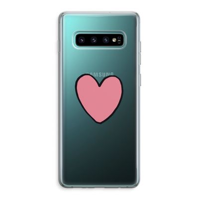 Hartje: Samsung Galaxy S10 Plus Transparant Hoesje