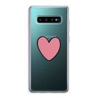 Hartje: Samsung Galaxy S10 Plus Transparant Hoesje
