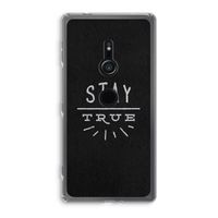 Stay true: Sony Xperia XZ2 Transparant Hoesje