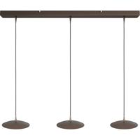 Masterlight 3-lichts hanglampScala 100cm cacao bruin Ø 20cm - 2191-15-15-100-3-20