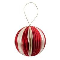 Boltze Home Kerstbal yorki ø9cm mat rood/wit papier