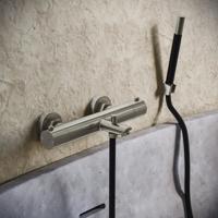 Badkraan SaniClear Exclusive Stripes | Opbouw | Mengkraan | Incl. Handdouche set | 2-weg | RVS