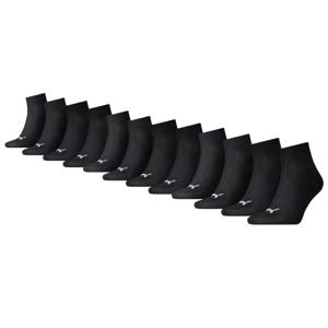 Puma Quarter Sokken Plain 12-pack Zwart-39/42