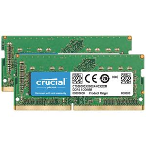 Crucial CT2K32G4S266M Werkgeheugenset voor laptop DDR4 64 GB 2 x 32 GB 2666 MHz 260-pins SO-DIMM CL19 CT2K32G4S266M