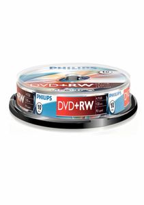 Philips Dvd+Rw 4,7Gb 4Xspeed Spindle 10 Stuks