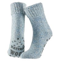 Wollen dames sokken lichtblauw 39-42  - - thumbnail