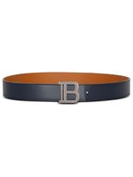 Balmain ceinture en cuir à boucle logo - Bleu