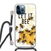Let it bee: iPhone 12 Pro Max Transparant Hoesje met koord