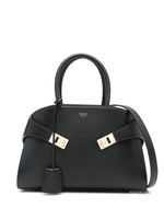 Ferragamo sac à main médium à boucle Gancini - Noir