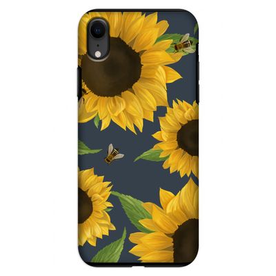 Sunflower and bees: iPhone XR Tough Case Sunflower and bees: iPhone XR Tough Case