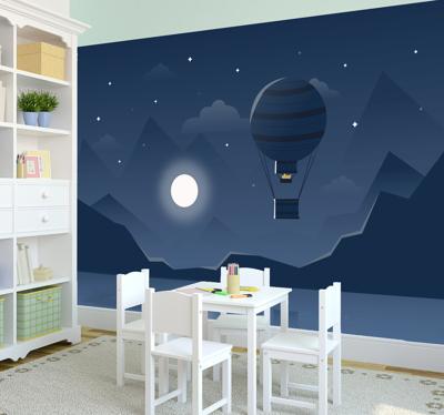 Fotobehang Uitzicht met Luchtballonnen