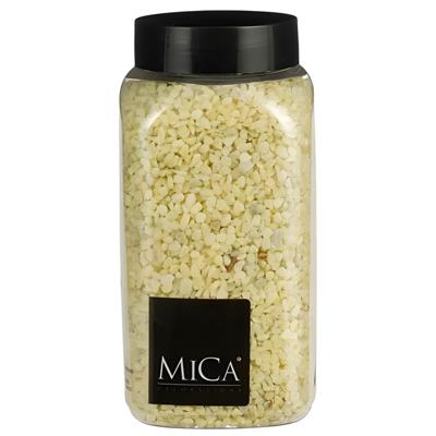 Mica Decorations decoratie stenen/granulaat - 650ml - geel - hobby steentjes