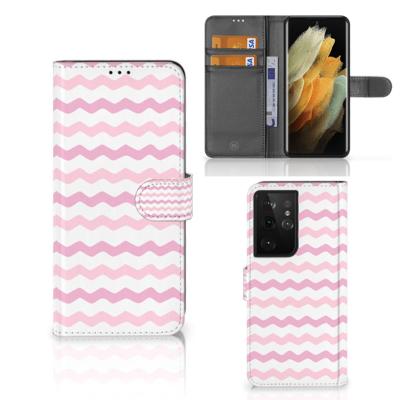 Samsung Galaxy S21 Ultra | Telefoon Hoesje | Waves Roze
